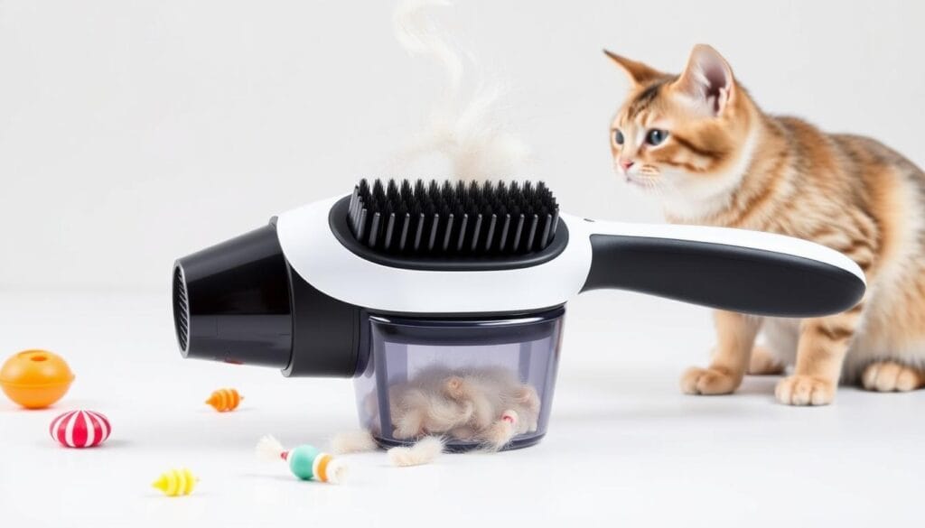 brosse aspirante pour chat