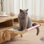Hamac pour chat en bois – Lit suspendu sans perçage – Image 3