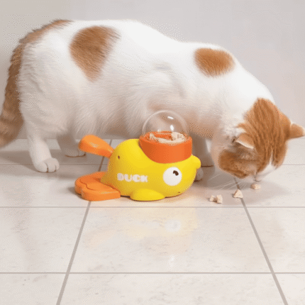 Canard Distributeur de Croquettes pour Chat